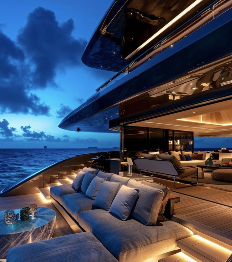 The yacht edition — dusk on deck